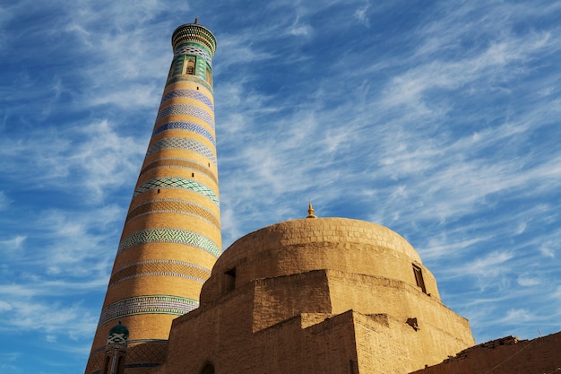 Foto antigua ciudad de khiva, uzbekistán.