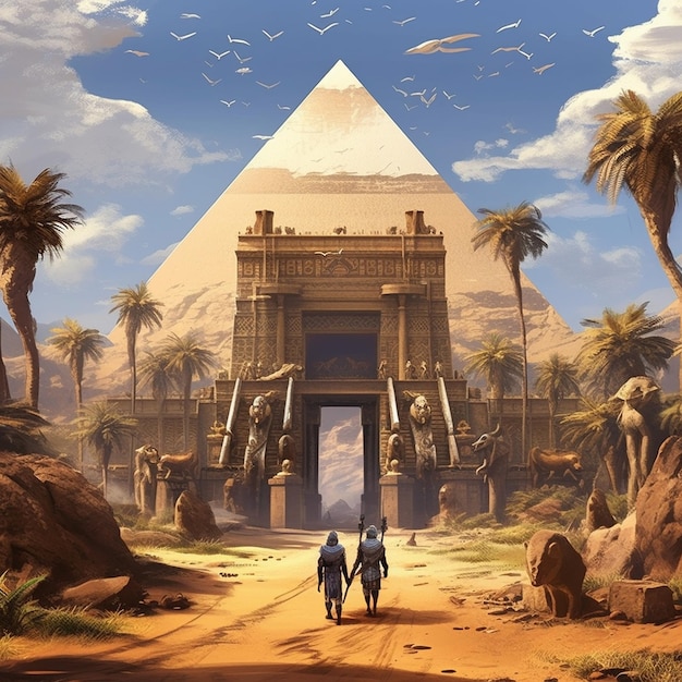 Antigua civilización súper avanzada perdida construyendo pirámides de Giza con tecnología súper avanzada