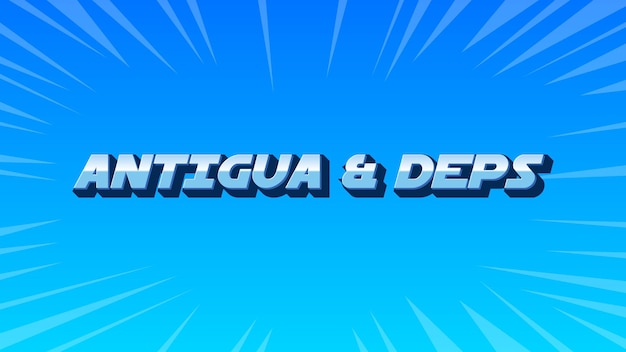 Foto antigua deps 3d texto azul