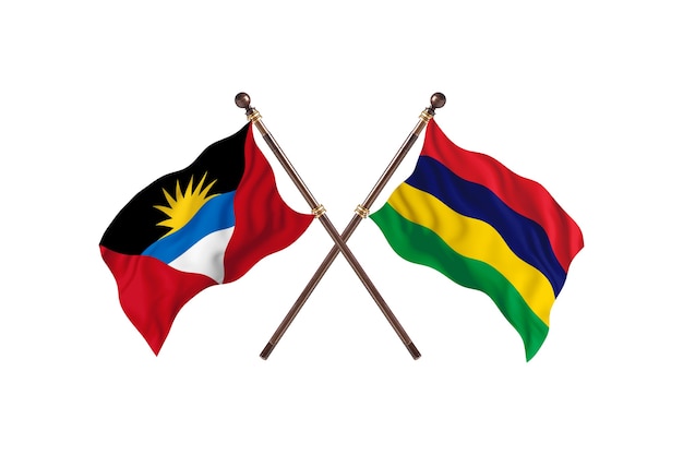 Antígua e Barbuda versus Maurício Dois Países Bandeiras Histórico