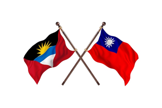 Antígua e Barbuda versus Taiwan Dois Países Bandeiras Histórico