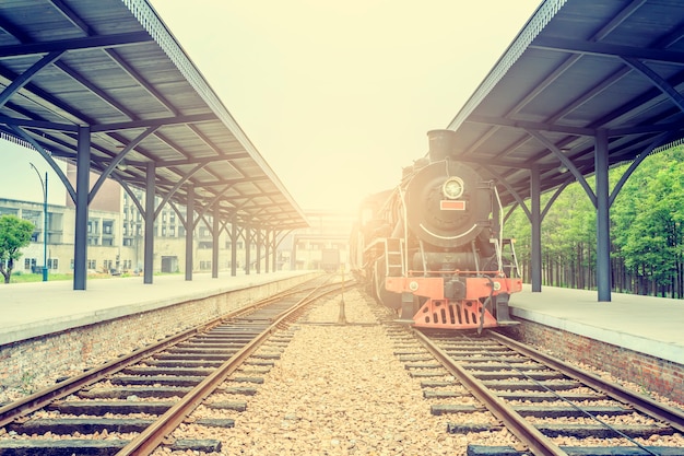 Foto antigua estación de ferrocarril