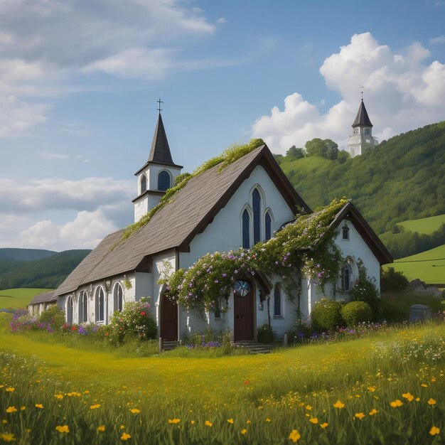 Antigua iglesia católica de madera en Noruega