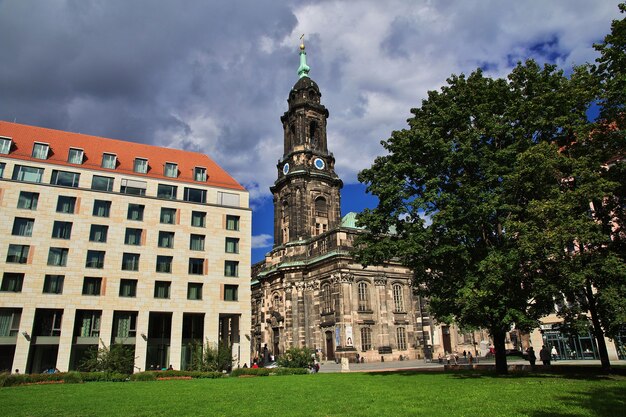 La antigua iglesia de Dresde, Alemania