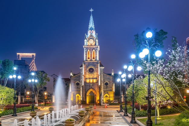 Antigua iglesia en Sanjiangkou, Ningbo