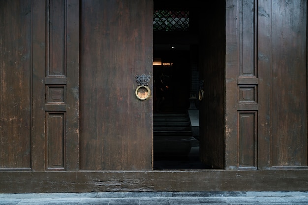 Antigua puerta plegable tradicional antigua chino antiguo