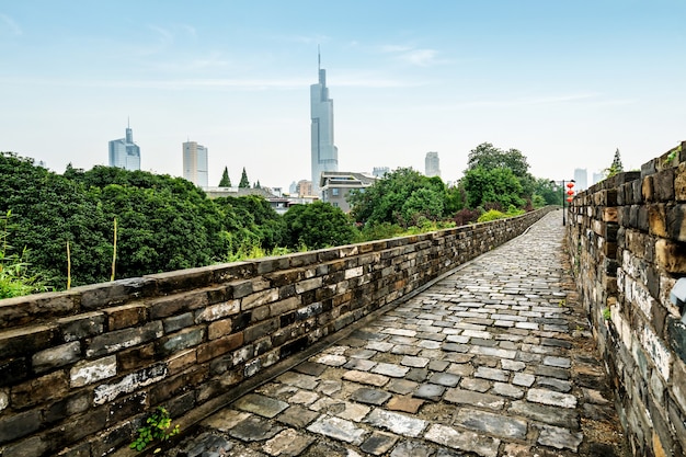 Antiguas murallas de la ciudad de Nanjing, China