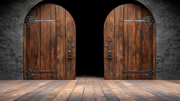 Las antiguas puertas de madera son una puerta de entrada al misterio