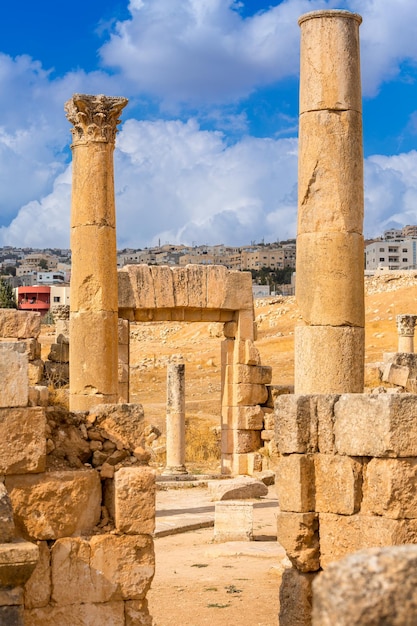 Las antiguas ruinas romanas de Jerash Gerasa Jordania