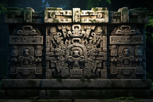 Foto antiguas tallas mayas de fi 00080 00 etéreo y mítico