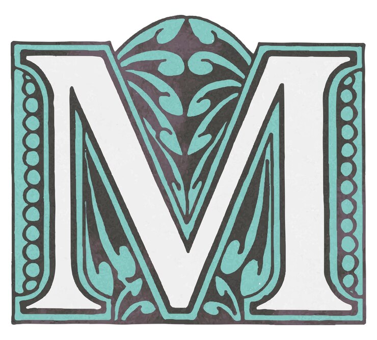 Foto antiguo alfabeto m y escritura png