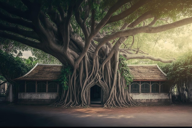 Este antiguo árbol de higuera conocido como Pohon Beringin