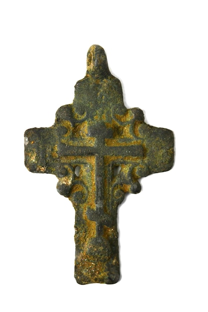 Antiguo cristiano cruza descubrimiento arqueológico
