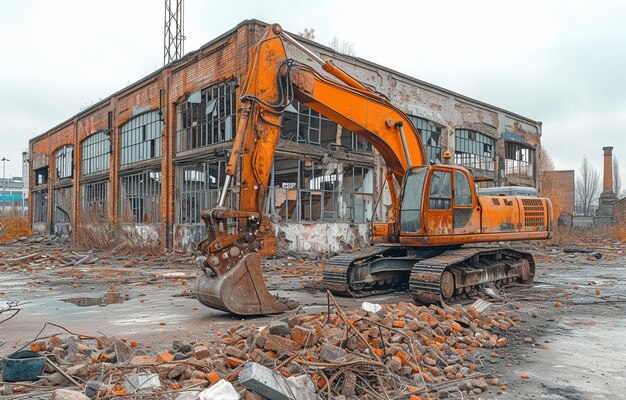 antiguo edificio industrial en demolición