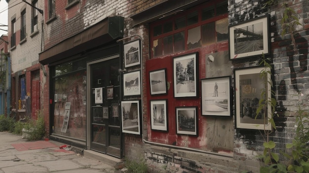 Un antiguo edificio en el paisaje urbano se transforma en una galería que exhibe fotografías y