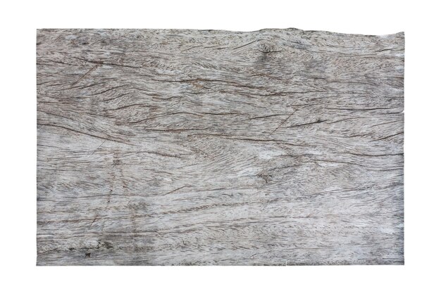 Antiguo letrero de madera aislado sobre fondo blanco con trazado de recorte