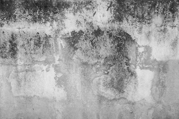 Antiguo muro de hormigón en color blanco y negro pared de cemento pared rota textura de fondo vertical