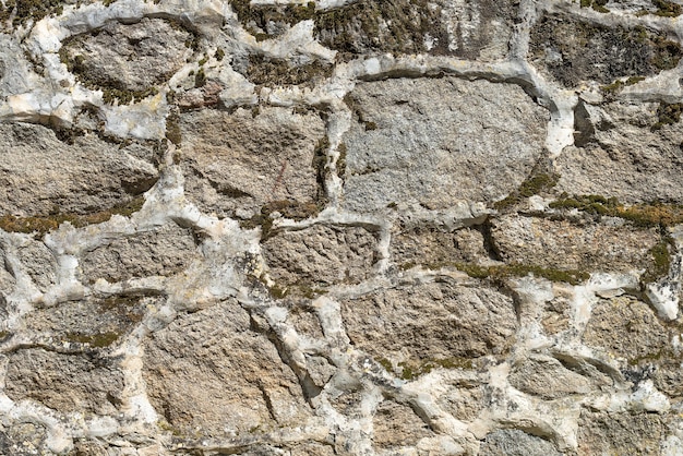 Antiguo muro de piedra de cerca, fondo, textura