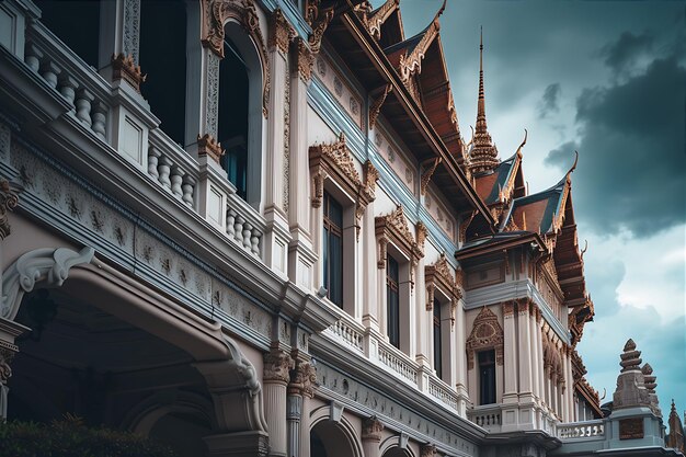 El antiguo palacio en Bangkok, Tailandia, fue capturado.