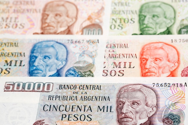 Foto antiguo peso argentino con antecedentes comerciales