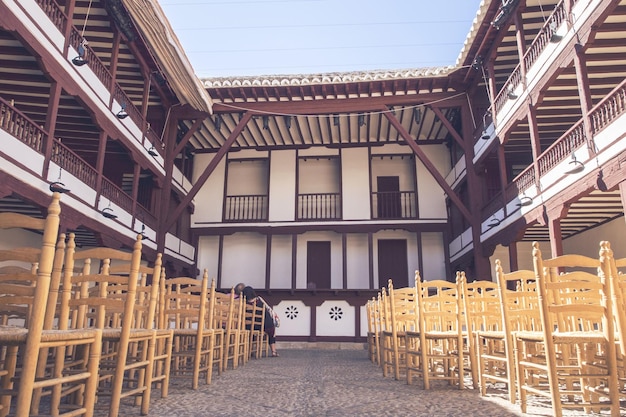 Antiguo teatro Corral de Comedias capturado en Almagro, España