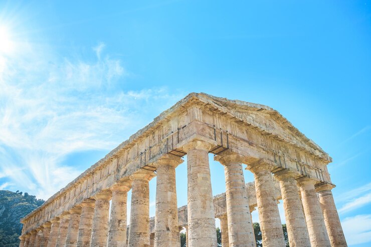 Antiguo templo dórico griego en Segesta