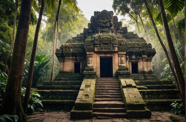 Antiguo templo ubicado en una densa selva