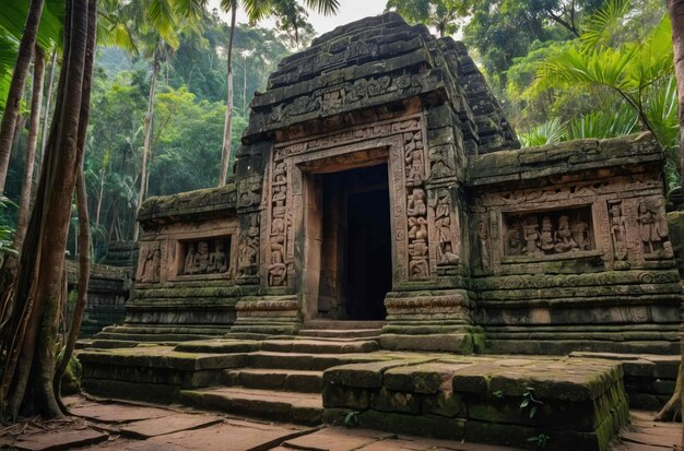 Antiguo templo ubicado en una densa selva