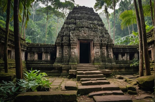 Antiguo templo ubicado en una densa selva