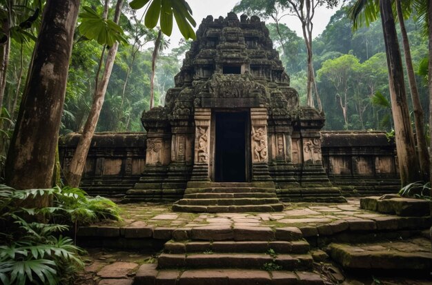 Antiguo templo ubicado en una densa selva