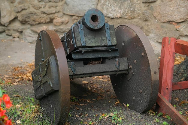 Antiguos cañones herramienta del siglo XVII.