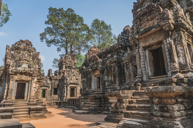 Antike Angkor Wat Ruinen