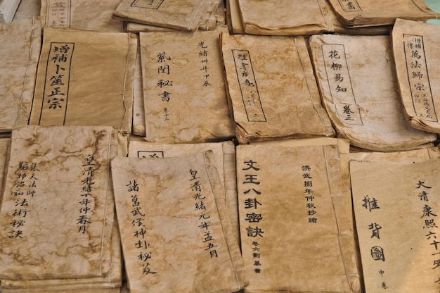 Antike Bücher der chinesischen Weisheitshandschrift