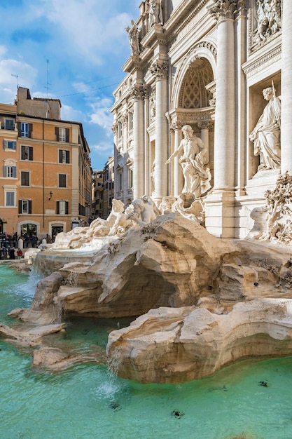 Antike Fontanna di Trevi in Rom