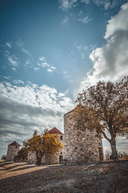 Antike griechische Windmühlen Melia Evros Griechenland