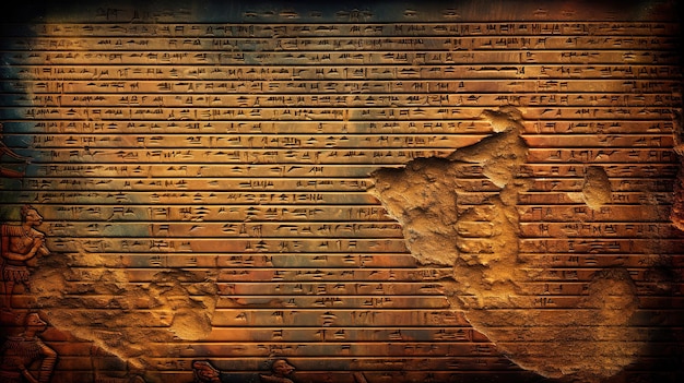 Antike Hieroglyphen der sumerischen und babylonischen Zivilisationen Generative Ai