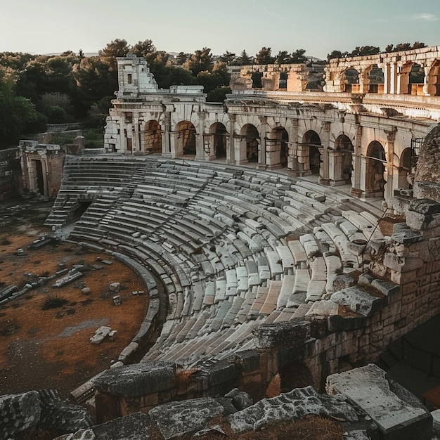 Antike römische Amphitheaterruinen Kulturerbe Bild