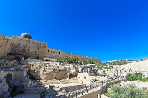 Antike Ruinen im Zentrum von Jerusalem Israel