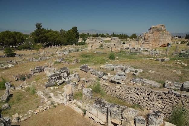 Antike Stadt Hierapolis in Pamukkale Denizli Turkiye