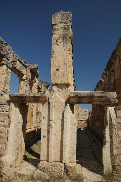 Antike Stadt Hierapolis in Pamukkale Denizli Turkiye