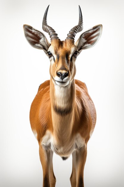 Foto antílope isolado em fundo branco ultra-realista