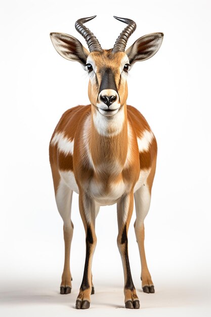 Foto antílope isolado em fundo branco ultra-realista