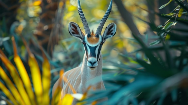 Antílope numa savana dourada