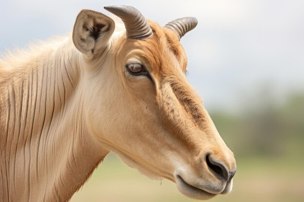 Antílope saiga de cerca