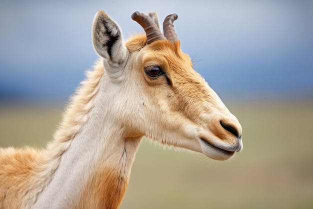 Antílope Saiga de perto