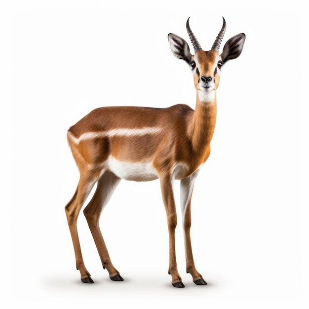 Foto antilope tawny realista com fundo branco de alta qualidade ultra hd