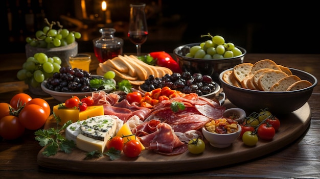 Foto los antipasto deleitan a los aperitivos italianos