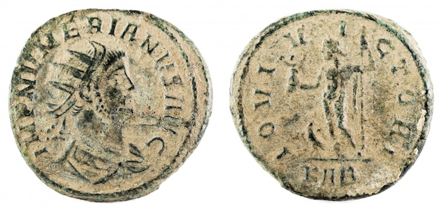 Antoninianus Antigua moneda de cobre romana del emperador Numerian.