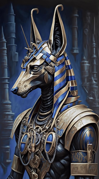 Anubis, der ägyptische Gott des Unterwelt-KI-Generators