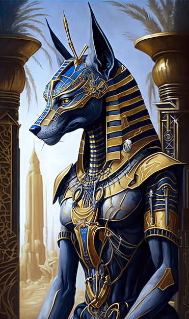 Anubis el dios egipcio del inframundo IA generativa